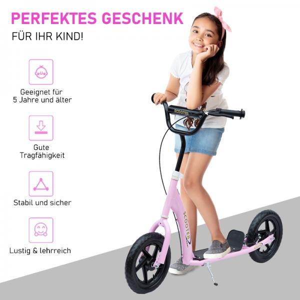 Actual product image Homcom Children's scooter anti-slip tread, metal bike stand for parking