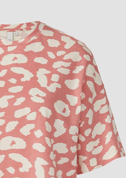 Immagine prodotto S.Oliver T-Shirt Verkürztes T-Shirt mit All-over-Print (XL)