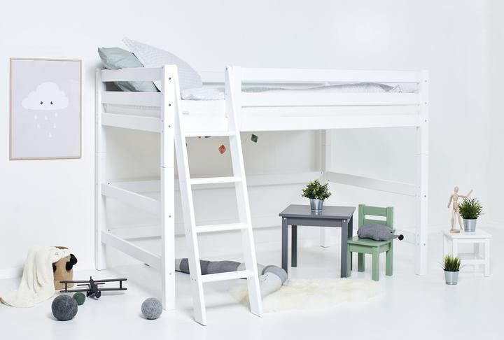 Produktbild Hoppekids Leiter für ECO Luxury Etagenbett und mittelhohes Bett, schräg, weiss