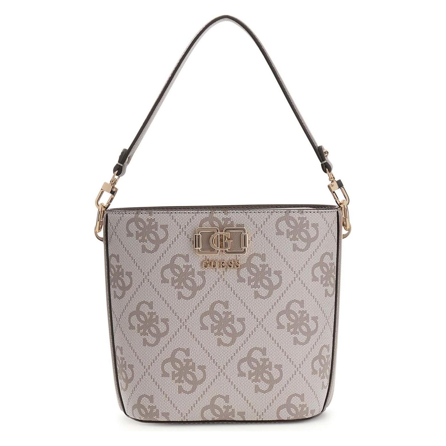 Guess, Damen, Handtasche, Karnilla Logo Bucket, Braun