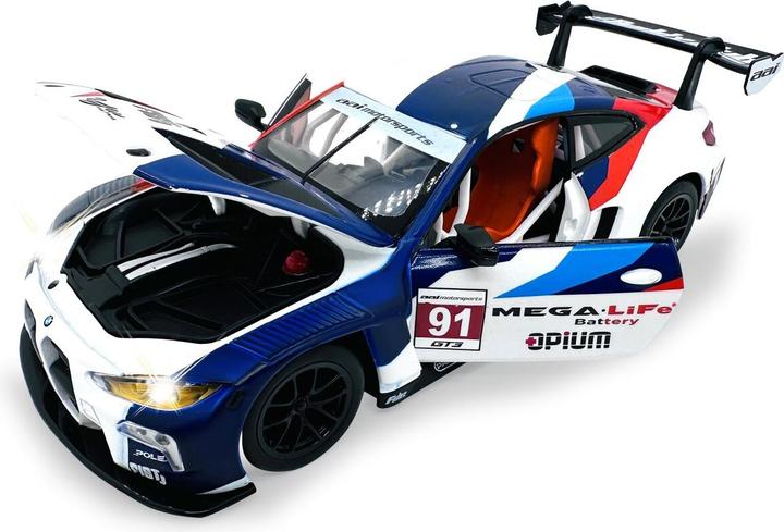 Actual product image BMW M4 GT3 Diecast 1:24 weiss inkl. Knopfzellen