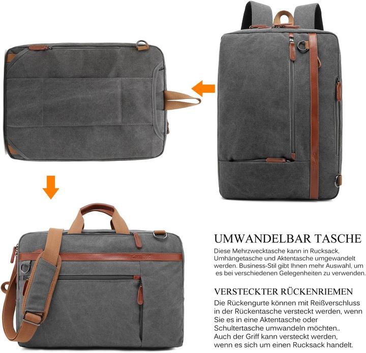 Produktbild CoolBELL Umwandelbarer Laptoprucksack
