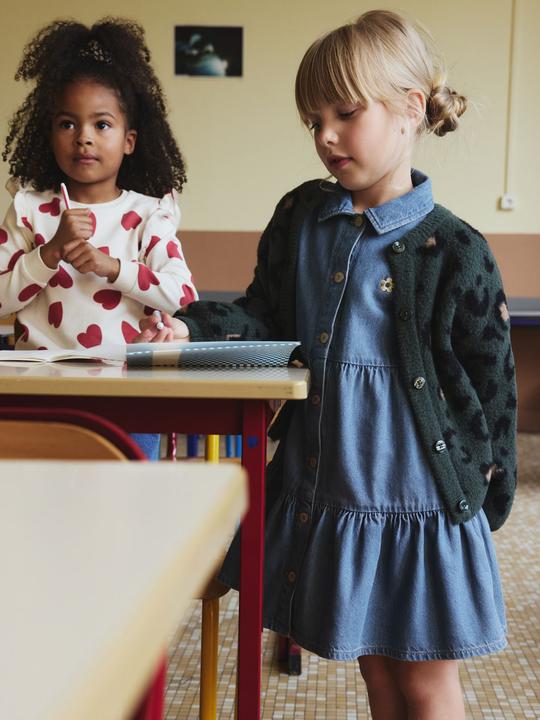 Actual product image Vertbaudet Mädchen Kleid aus Light-Denim (140)