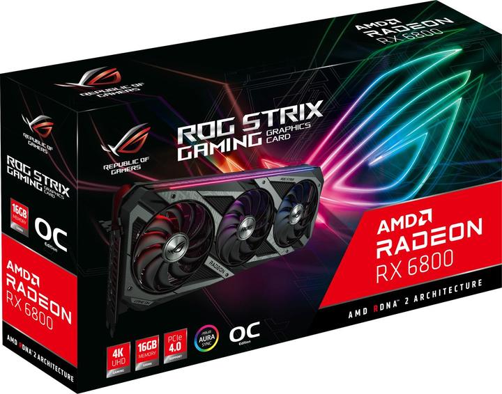 Image du produit ASUS Radeon ROG STRIX RX 6800 O16G GAMING (16 Go)