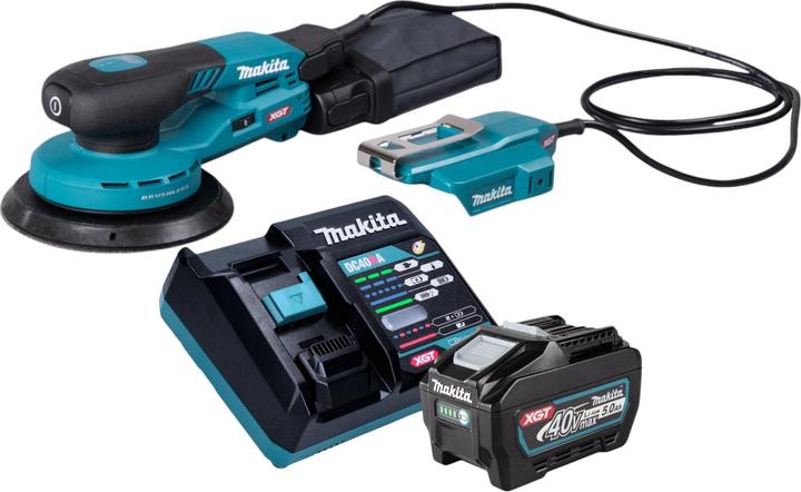 Produktbild Makita BO 004 CGT101 Akku Exzenterschleifer 40 V max. 150 mm 3,0 mm Hub Brushless + 1x Akku 5,0 Ah (Exzenterschleifer)