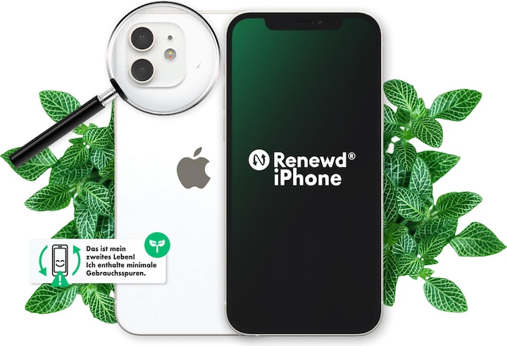 Image du produit Renewd iPhone 12 (64 Go, Blanc, 6.10", 12 Mpx, Double SIM, A / Comme neuf)