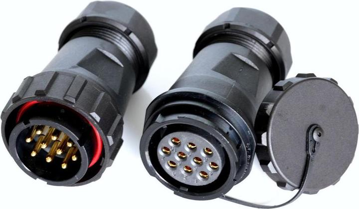 Actual product image RS PRO Circular connector plug, socket 10-pin / 25.0A cable assembly, screw connection IP 67