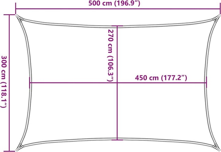 Image du produit VidaXL Sonnensegel (300 x 500 cm)