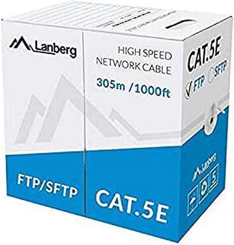 Actual product image Lanberg LCF5-11CU-0305-S Network cable (FTP, 305 m, Cat.5e, gray) (F/UTP, U/UTP, CAT5e, 305 m)
