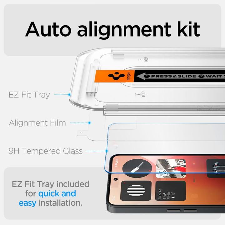 Image du produit Spigen - Glas.tR EZ-FIT - Nothing Phone (3a) / (3a) Pro - Clear (1 pièce(s), Nothing Phone (3a), Nothing Phone (3a) Pro)