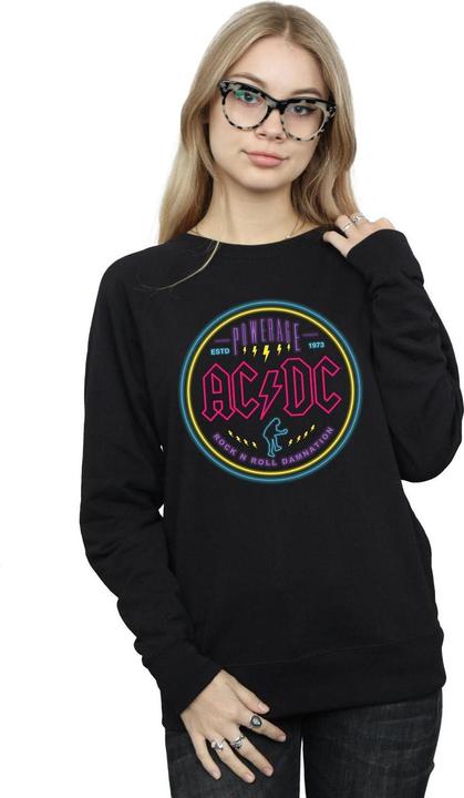 Actual product image AC/DC Womens/Ladies Circle Neon Sweatshirt (XXL)