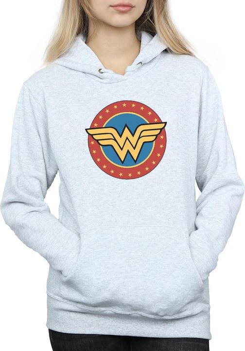 Actual product image Womens/Ladies Wonder Woman Circle Logo Hoodie (XXL)