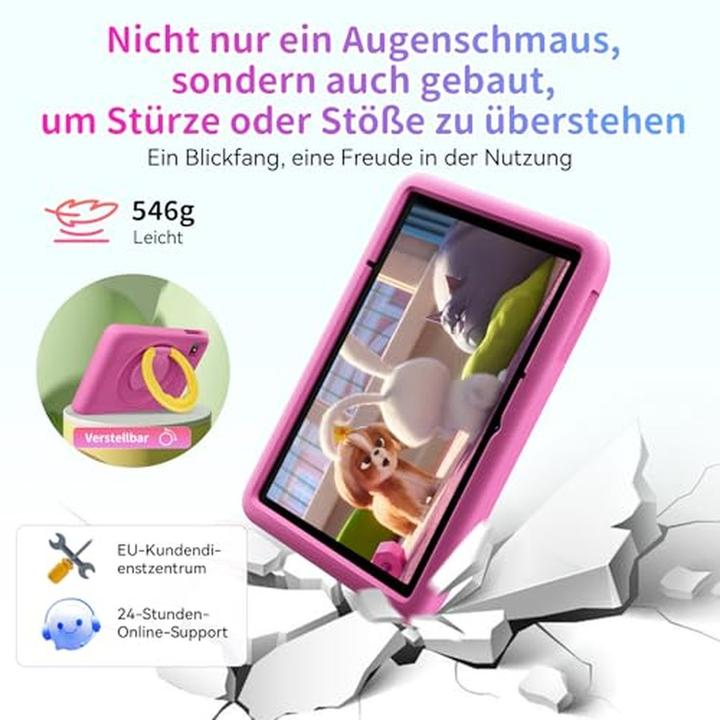 Produktbild Blackview TabA6Kids Kinder-Tablet mit Kindersicherung (nur WLAN, 10", 128 GB, Rosa)