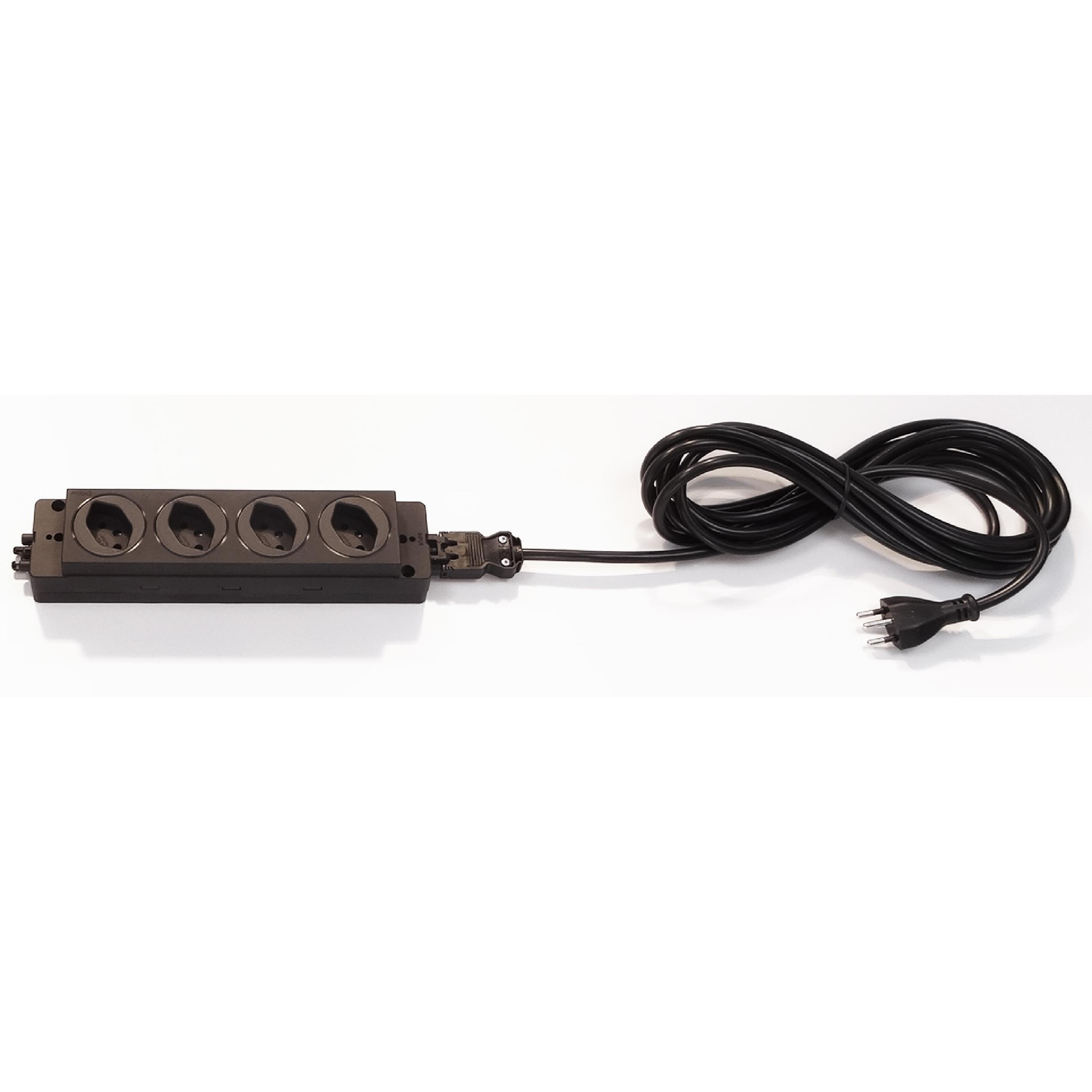 Hammerbacher, Ciabatta multipresa, Presa a 4 vie con cavo da 5 m CH (5 m)