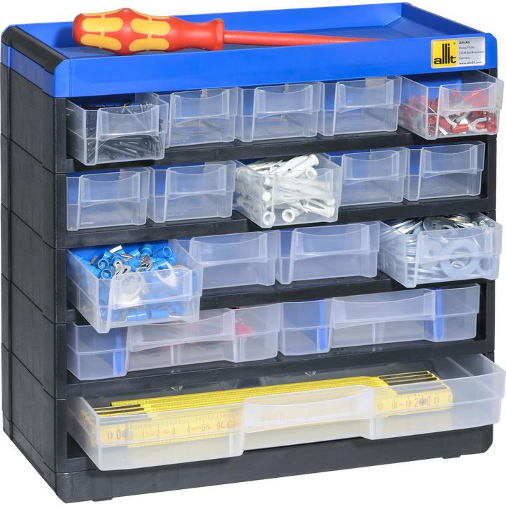 Actual product image eurokraft pro VARIOPLUS PRO small parts cabinet, HxWxD 285 x 300 x 135 mm, 17 drawers, 18 (13.50 cm, 28.50 cm)