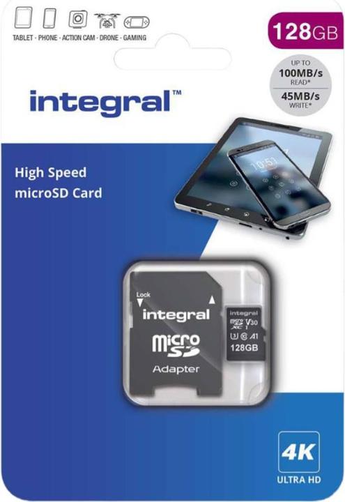 Produktbild INMSDX128G-100V30 (128 GB, microSDXC, U3, UHS-I)