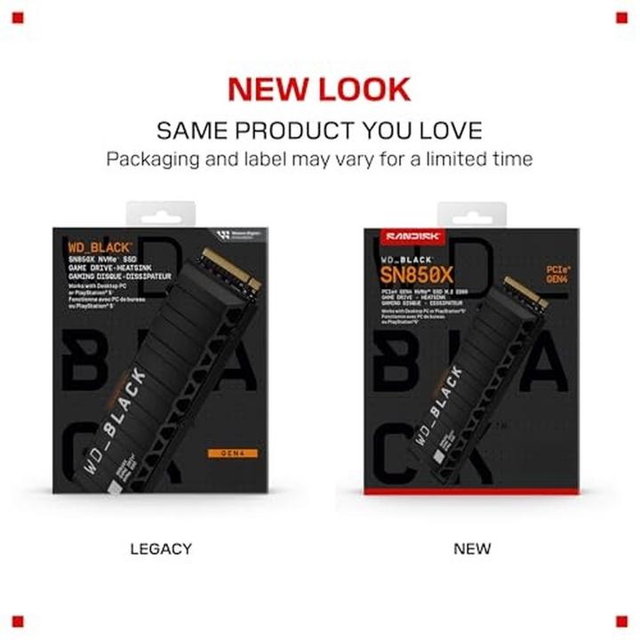 Image du produit WD SSD NVMe Black SN850X (2000 Go, M.2 2280)