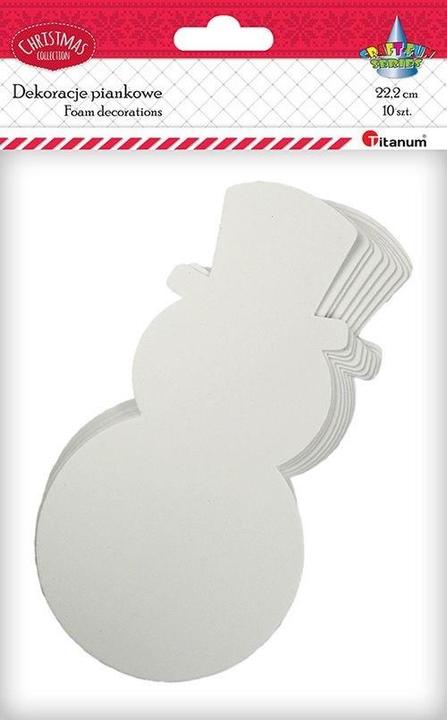 Titanum Foam sneeuwpoppen 116x222mm wit 10 stuks.