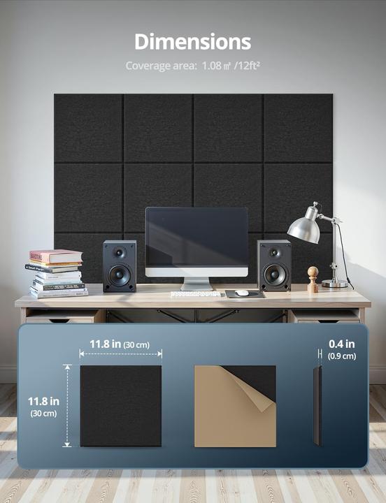 Immagine prodotto Kuchoow Selbstklebende Akustikplatten