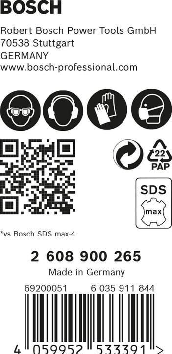 Actual product image Bosch Professional Zubehör EXPERT SDS max-8X hammer drill, 20 x 200 x 320 mm, 5 pieces (up to 20 millimetres)