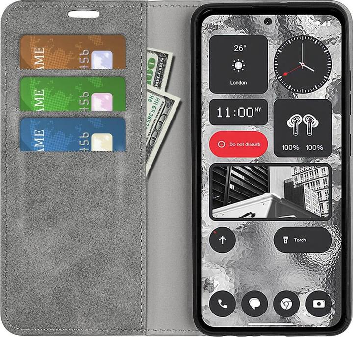 Produktbild Cover-Discount Nothing Phone (2) - Stand Flip Case Hülle grau (Nothing Phone (2))