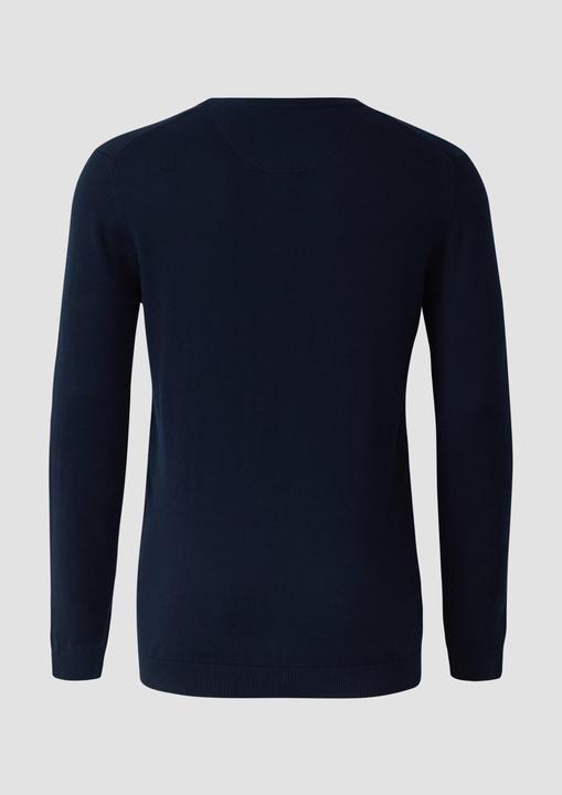 Produktbild s.Oliver Strickpullover Baumwollpullover mit Logo-Stickerei (XXL)