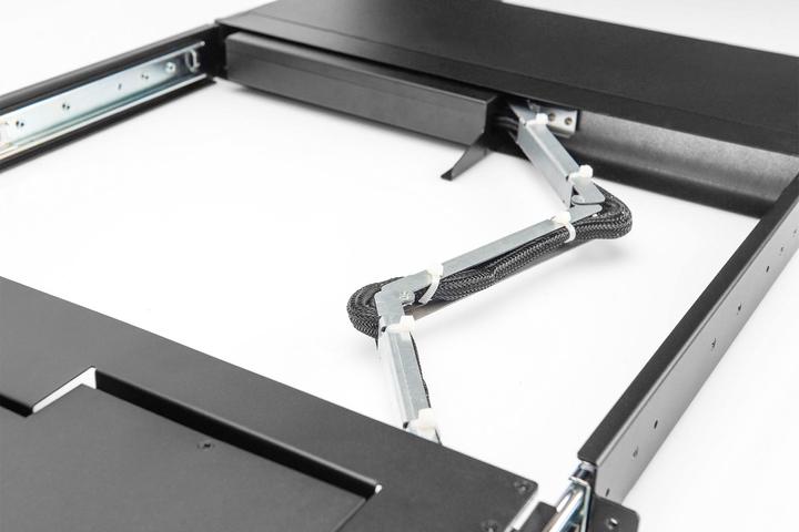 Actual product image Digitus Modular console with 17 TFT48.3cm 8Port KVM Touch 8 x HDMI, HD resolution, GE keyboard