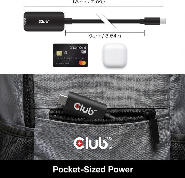 Produktbild Club 3D Mini DisplayPort™ 1.4 to HDMI™ 8K60Hz M/F Adapter (HDMI, 4.80 cm)