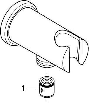 Productafbeelding Grohe rainshower - wandaansluitbocht met houder, warm sunset