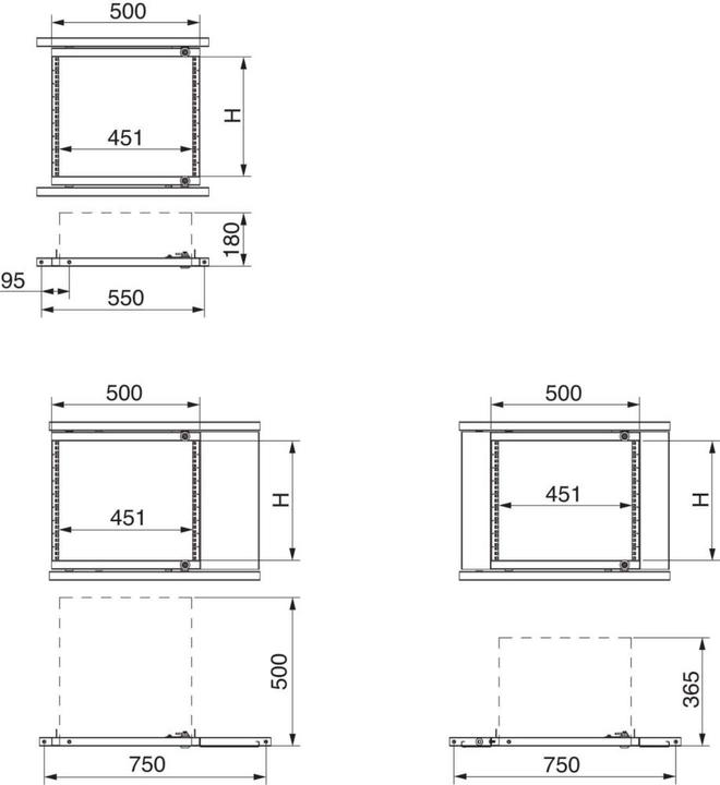 Produktbild Schneider Electric 19 Zoll-Rahmen SF/SM 355mm schwenkbar NSYRSW - Rack-Zubehör