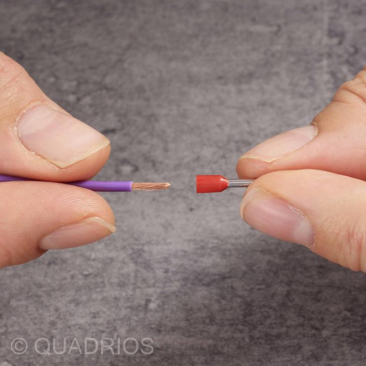 Produktbild Quadrios 22C427 Aderendhülse 1 mm² Teilisoliert Rot 1 Set