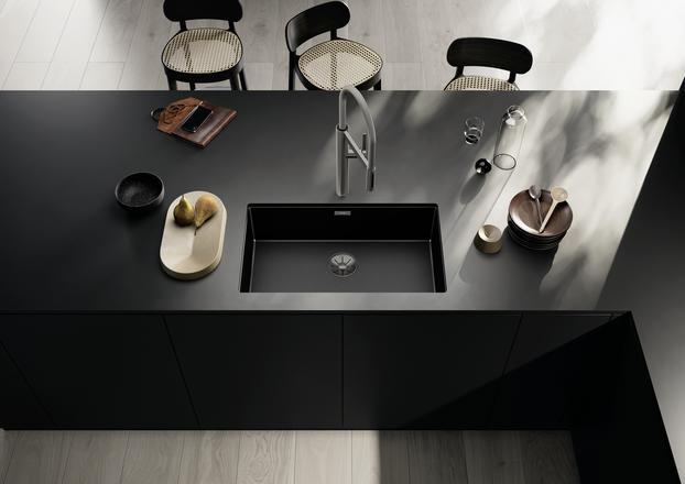 Produktbild Blanco CLARON 700-U Dark Steel Edition | Edelstahl | Einbauart: Unterbau | ohne Ablauffernbedienung (Unterbauspüle, 74 cm, 44 cm)