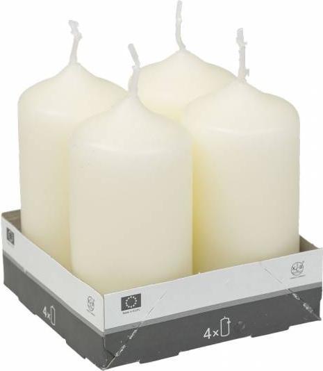 Actual product image KCB Pillar candle 8cm Ø4cm champagne 4 pack (4 pcs.)