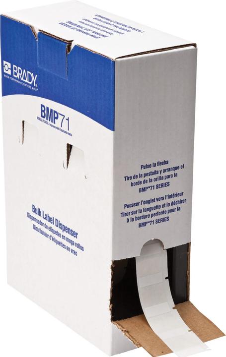 Actual product image Brady BM-19-427, vinyl, self-laminating, white/transparent, matt, 25.40 x 9.53(25.40) mm, for Kab (2.54 cm)