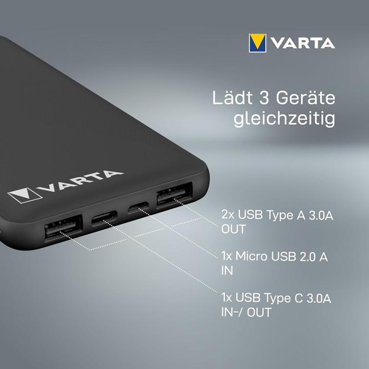 Image du produit Varta Powerbank 10000mAh mit 4 Anschlüssen (10000 mAh, 15 W)