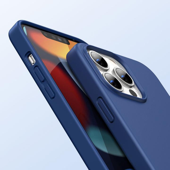 Actual product image Ugreen Protective Silicone Case rubber flexible silicone case cover for iPhone 13 Pro Max blue (Apple iPhone 13 Pro Max)