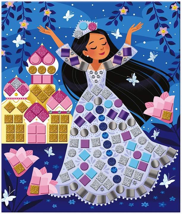 Actual product image Janod J07962 Mosaic princesses and fairies-Les Ateliers du Calme set for creative leisure activities