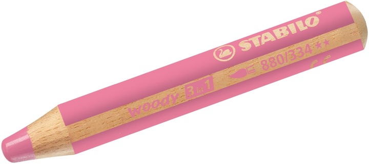Actual product image STABILO woody 3 in 1 coloured pencil (Pink, 1 x)