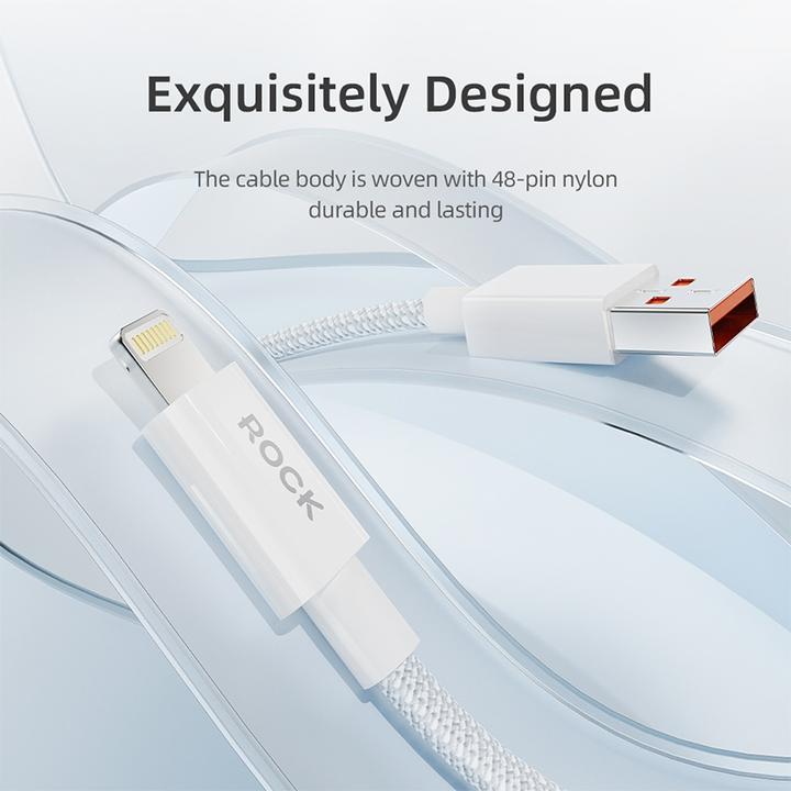 Image du produit Rock Z20 Flash Series 2.4A USB vers câble de charge Lightning (1 m)