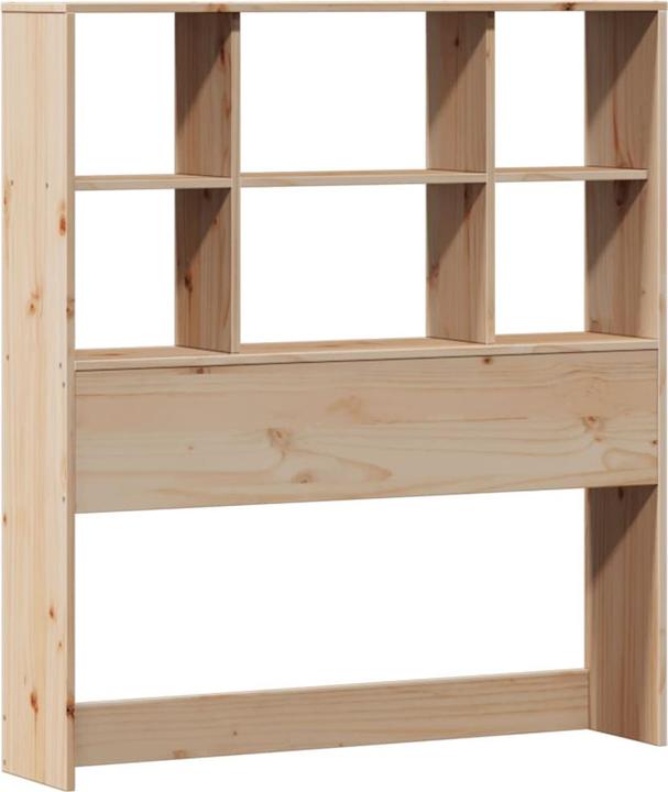 Produktbild vidaXL Massivholzbett Holzbett Bett mit Regal ohne Matratze 90x200cm Kiefernholz (90 x 200 cm)