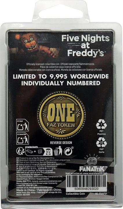 Actual product image Fanattik Five Nights at Freddy's Sammelmünze One Faz Token Limited Edition
