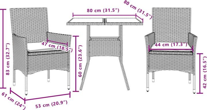 Produktbild vidaXL Garten Essgruppe
