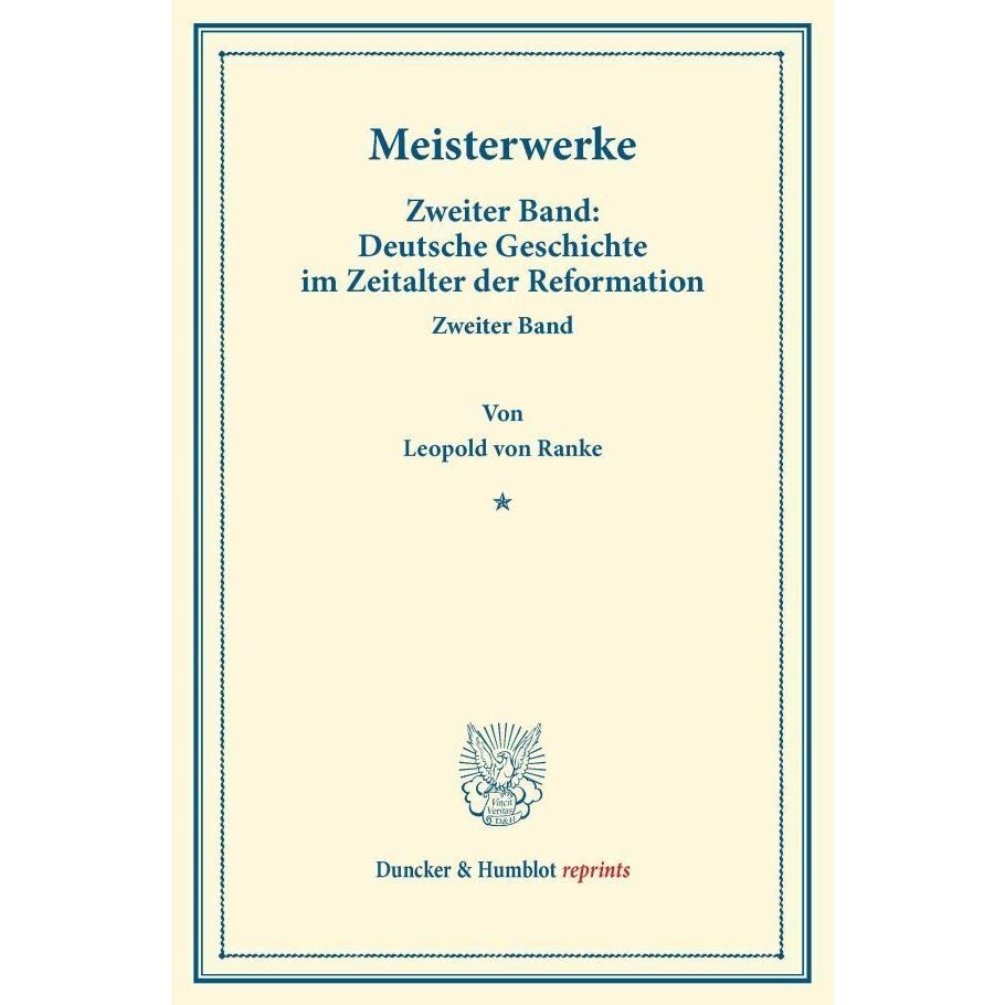 Meisterwerke., Fachbücher von Leopold von Ranke