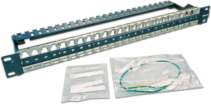 Produktbild Wirewin 48-Port 1HE 19" Patchpanel, Winkelbar 0/45°