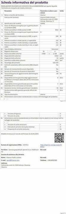 Image du produit Hisense TV 55A6Q (55", LED, 4K)