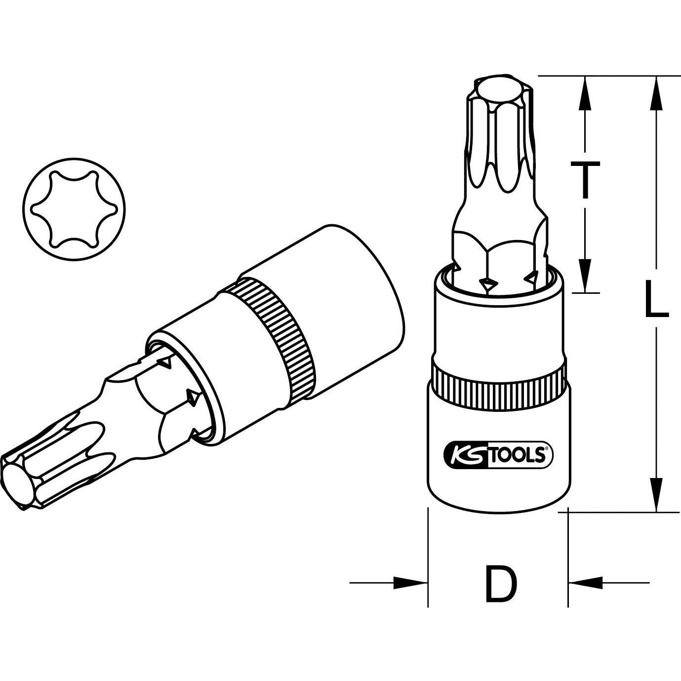 Thumbnail - KS Tools, Steckschlüssel + Stecknuss, 3/4" Bit-Stecknuss