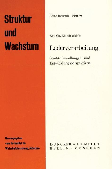 Produktbild Lederverarbeitung (Deutsch, Karl Ch. Röthlingshöfer, 1984)
