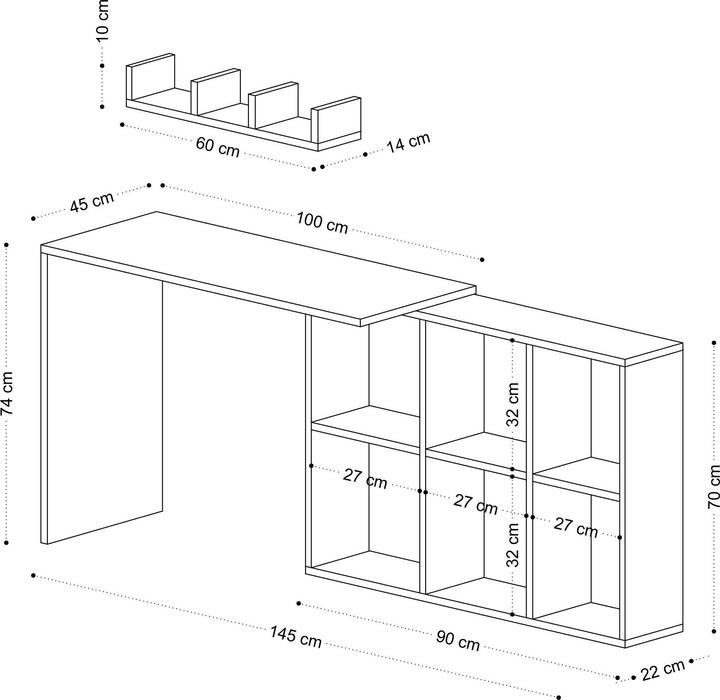 Produktbild Kalune Design Nelio (145 x 45 x 74 cm)