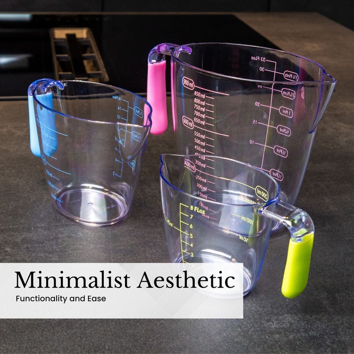 Actual product image Intirilife Pack of 3 measuring cups (900 ml)