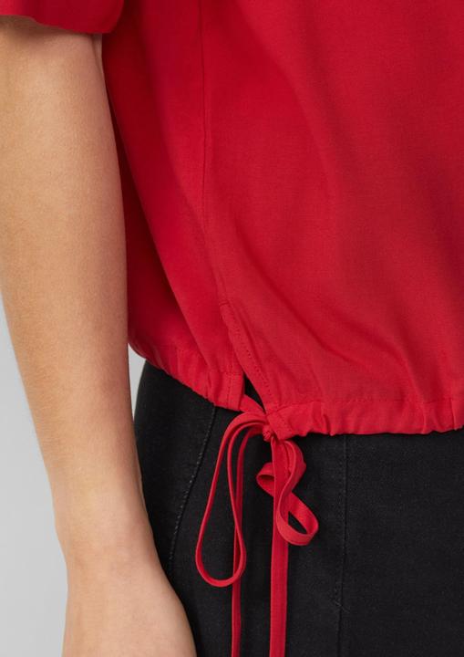Produktbild S.Oliver Bluse Gemusterte Shirt-Bluse mit verstellbarem Saum (48)